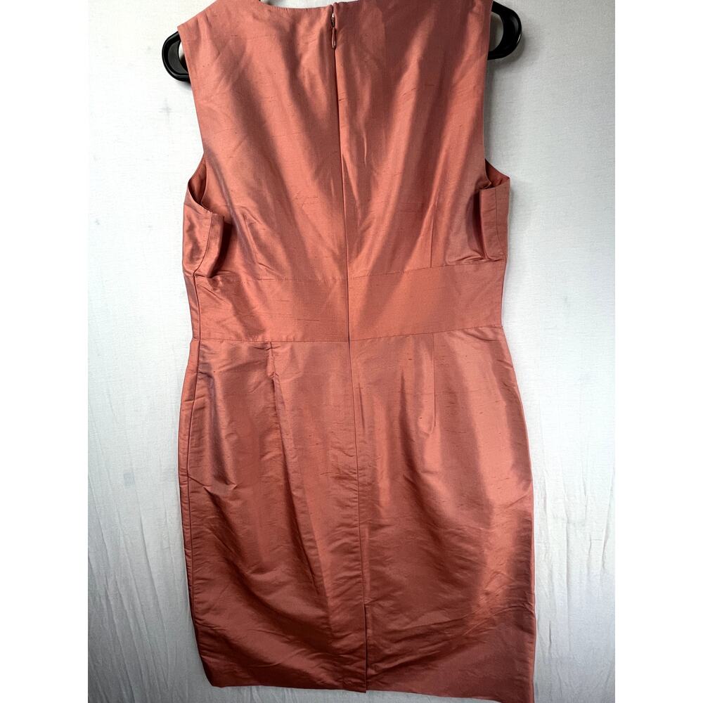 NWT Talbots Silk Shantung Sleeveless Dress in coral, size 10P - Picture 5 of 11
